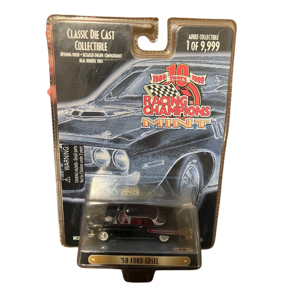 Racing Champions Mint 1 of 9,999 1958 Ford Edsel Black Red New Diecast Car 1:64